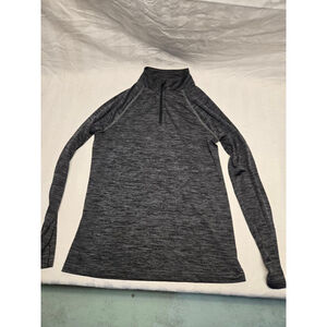 Women's Charles River Apparel Heather Gray Long Sleeve Quarter Zip Size M